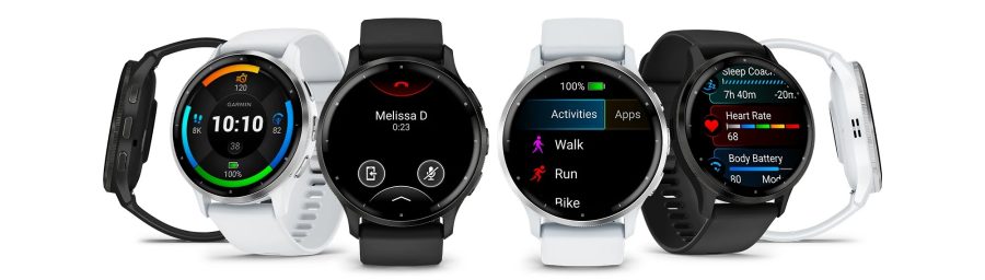 Умные часы Garmin Venu 3 черные с серым безелем и кожаным ремешком
